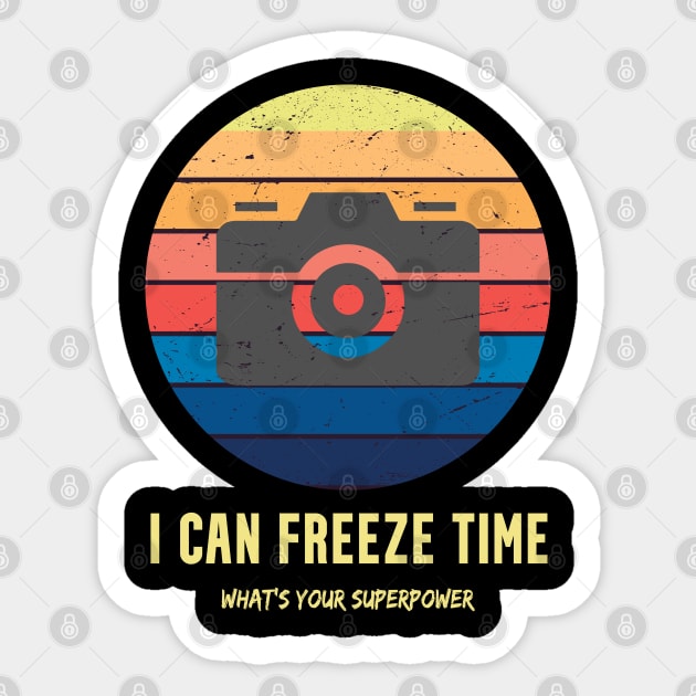 i can freeze time what's your superpower Sticker by Teekingdom